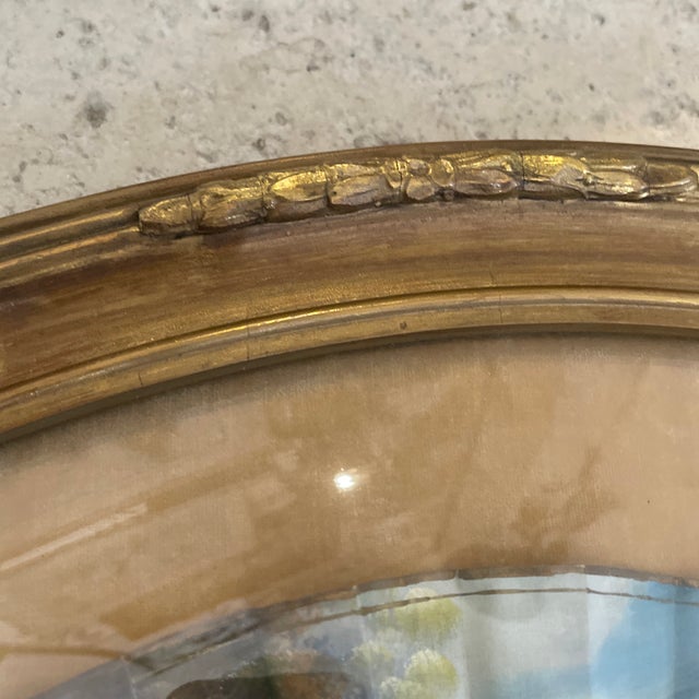 Gold Victorian Framing Fan Represented French Scene For Sale - Image 8 of 12