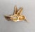 Metal Vintage 1960s Signed Napier Goldtone Yellow Cabochon Hummingbird Brooch For Sale - Image 7 of 7