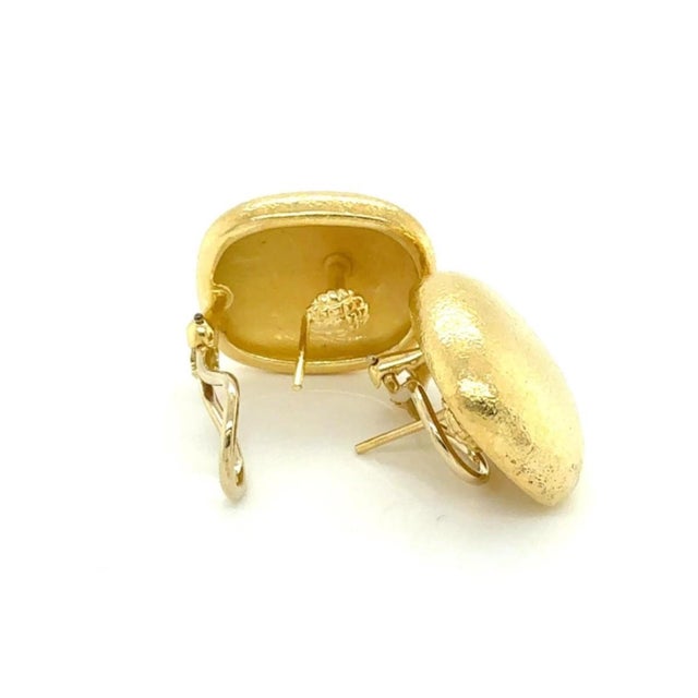 Mid 20th Century Mid 20th Century Tiffany & Co. Cushion Dome Stud Earrings 18K Yellow Gold For Sale - Image 5 of 9