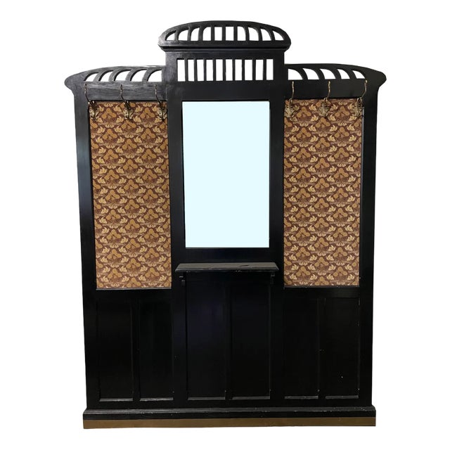 Art Nouveau Wardrobe in Black, 1890s For Sale