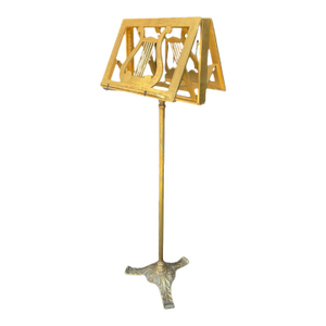 Vintage Gold Leaf and Brass Music Stand