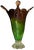 Mid-Century Murano Art Glass Purple 4 Point and Green Vase For Sale - Image 9 of 18