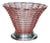 Art Deco Funnel-Shaped Vase in Blown Glass & Chrome Mount, 1920s For Sale