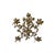 French chandelier in gilt bronze with porcelain floral decoration. Its arms, adorned with gilt bronze flowers, serve as...
