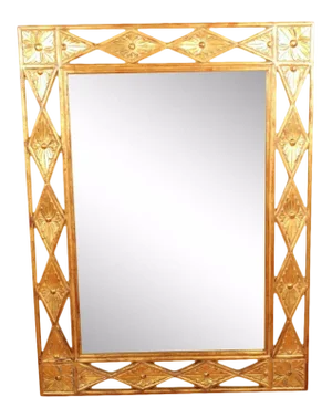 Vintage Harrison & Gil Dauphine Gold Gilt Beveled Wall Mirror