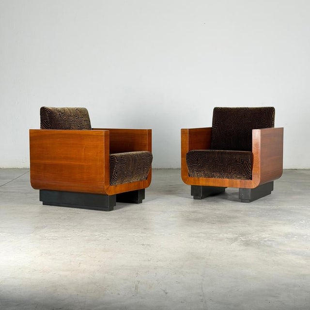 1930s Rationalist Club Chairs by Giuseppe Pagano, 1930s, Set of 2 For Sale - Image 5 of 18