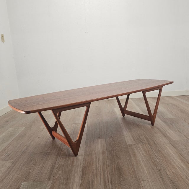 Kurt Østervig Model 206 Surfboard Coffee Table 67.5", Denmark For Sale In San Francisco - Image 6 of 18