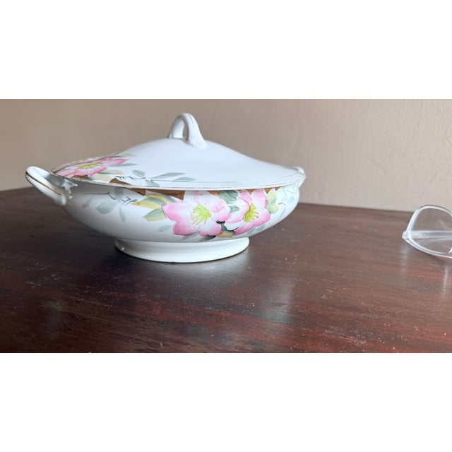 Early 20th Century Antique, Early 20th Century Noritake Japan Azalea Porcelain Tureen With Lid For Sale - Image 5 of 13