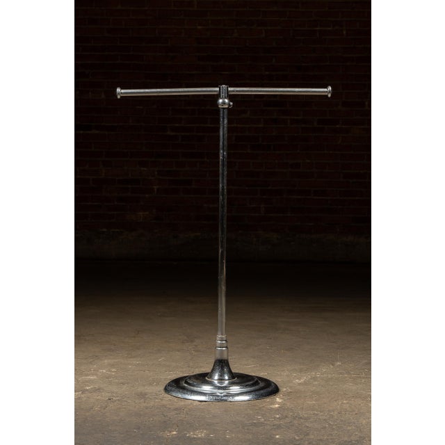 Vintage Art Deco Nickel-Plated Garment Rack For Sale - Image 4 of 9