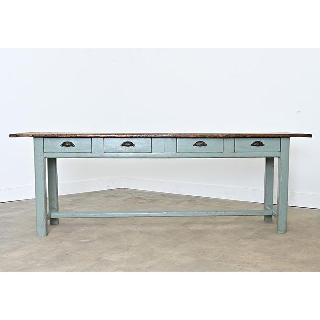 English 19th Century Painted Pine Four-drawer Server For Sale - Image 10 of 12