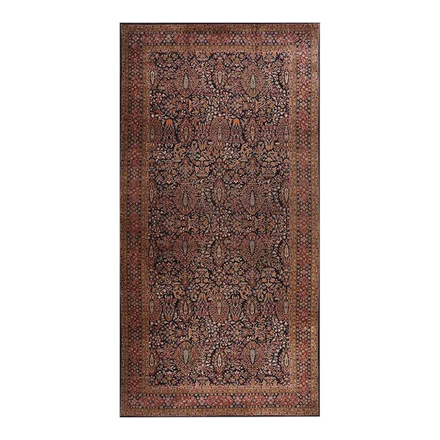 1910s Antique Indian Agra Area Rug 10’2″ X 20’5″ For Sale