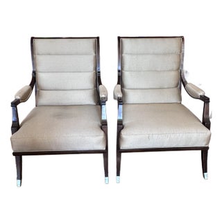 Late 20th Century Pair Lucien Rollin Fauteuil Egine Armchairs For Sale