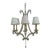 Silver Designer 6 Arm Chandelier W. Beaded Trim For Sale