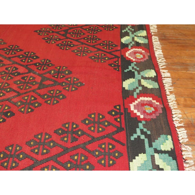 Late 20th Century Zabihi Collection Vintage Besserabian Kilim Flat-Weave For Sale - Image 5 of 6