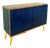 Sideboard in Sapphire Blue Glass and Brass from Justfurnituress SRL For Sale