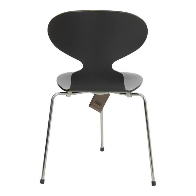 Fritz Hansen Black Lazur Ant Chairs by Arne Jacobsen for Fritz Hansen For Sale - Image 4 of 6