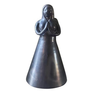 1980s Angelic Pottery Candleholder For Sale