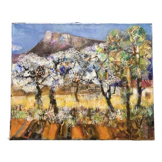 Thalmos, The Sainte-Victoire Mountain, 1980s, Oil on Canvas For Sale
