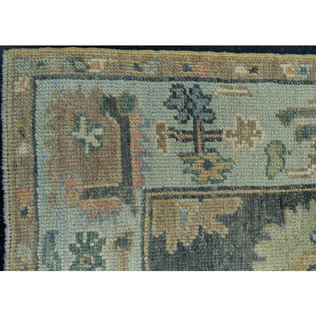 Turkish Oushak Rug 2'9" x 7'9" #19198 For Sale - Image 4 of 8