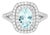 14K White Gold Diamond Aquamarine Band Ring Estate For Sale