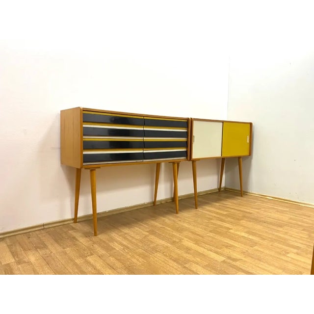 Wood Vintage Chests of Drawers by Jiří Jiroutek, 1960s, Set of 2 For Sale - Image 7 of 12
