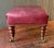 Hickory Chair Furniture Company Hickory Chair Co. Leather Ottoman or Stool With Casters For Sale - Image 4 of 9