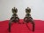 Vintage Brass Paw Foot Andirons - A Pair For Sale - Image 10 of 11