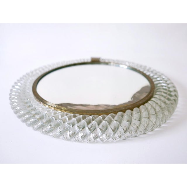 Gold Mid-Century Modern Murano Glass Frame Wall Mirror by Carlo Scarpa for Venini, Italy, 1950s For Sale - Image 8 of 18