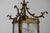 Gold Antique Japanese Style Brass and Etched Glass Hanging Lantern, Early 20th Century For Sale - Image 8 of 18