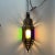 Late 20th Century Moroccan Handcrafted Pendant Light With Multi Color Glass Panels For Sale - Image 4 of 13