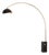 Iconic 95" Arc Floor Lamp - Weathered Brass, Black Marble Base, Mid-Century Modern For Sale
