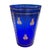 Vintage Boho Mid Century Hand Blown Cobalt Blue Glass Vase With Gold Honey Bee Accents For Sale - Image 16 of 18