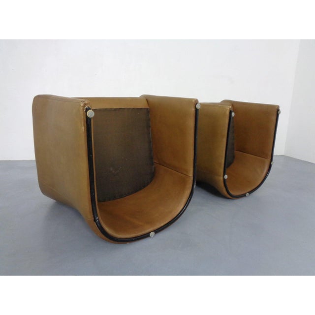 Mid-Century German Leather Cocktail Chairs from Walter Knoll, 1960s, Set of 2 For Sale - Image 12 of 18