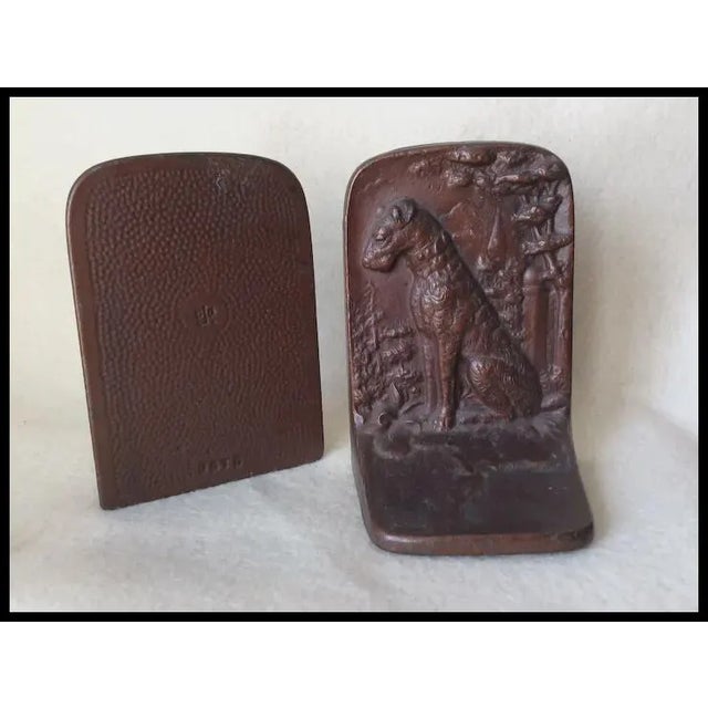 Art Deco Circa 1930s Art Deco Terrier Dog Bookends, Cast Iron, Desk or Library Decor For Sale - Image 3 of 4