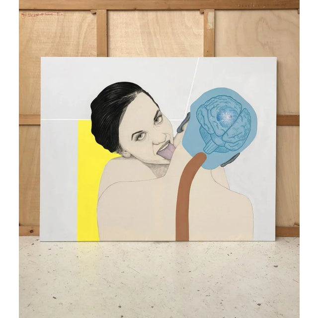 Lenguita 2020 mixed media (graphite, charcoal, acrylic paint) canvas on stretcher bars. 114 x 146 cm, lenguita 2020 mixed...