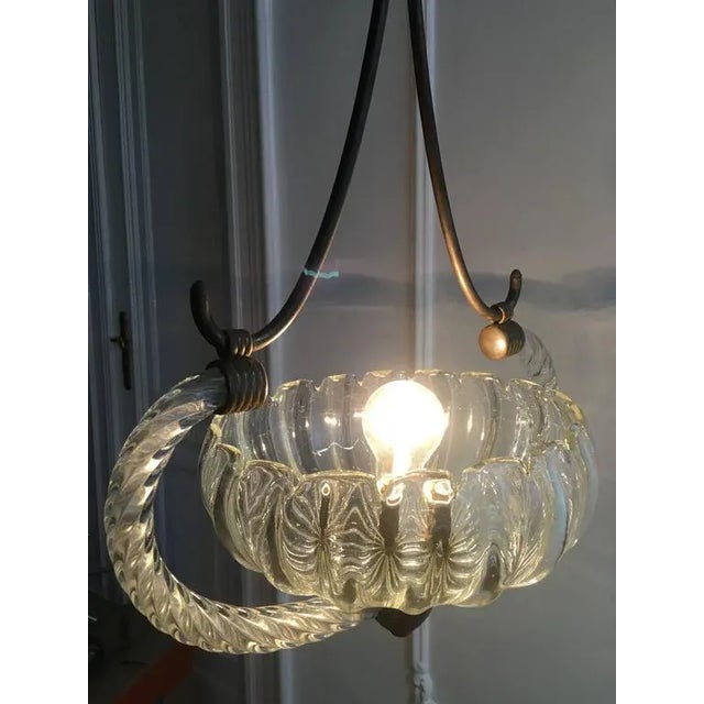 Glass Art Deco Chandelier by Ercole Barovier, 1940s For Sale - Image 7 of 11