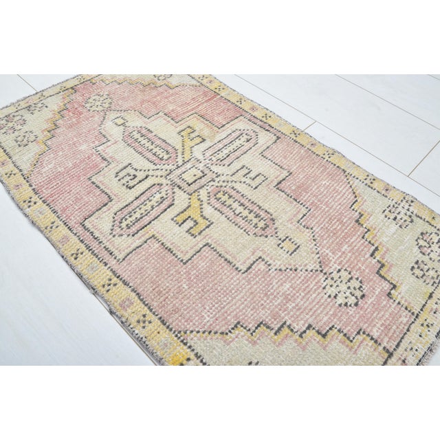 Small Mid 20th Century Vintage Rug For Sale - Image 4 of 5