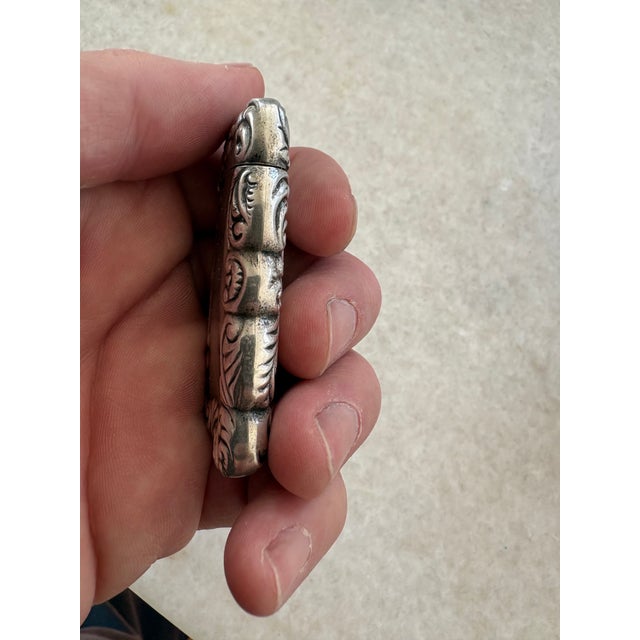 Metal Art Nouveau Sterling Silver Matchstick Holder For Sale - Image 7 of 7