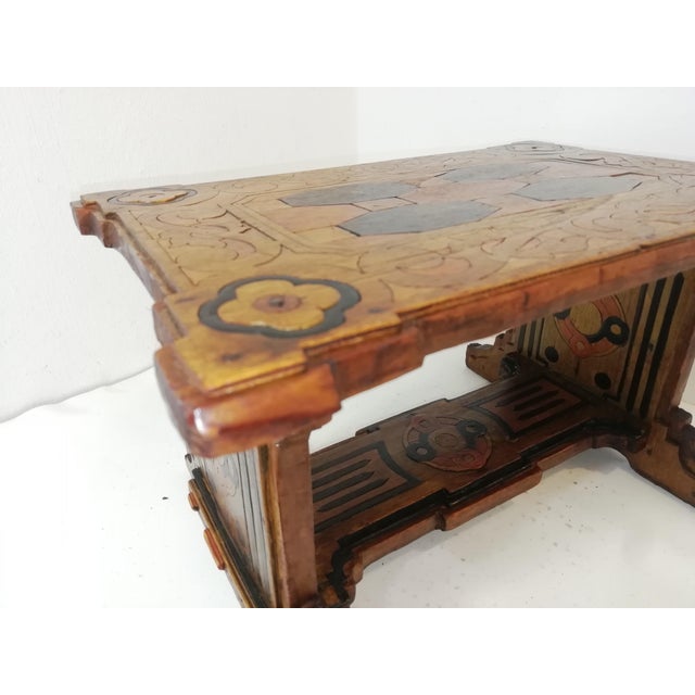 Black Model of Inlaid Wooden Table, Italy, 1920s For Sale - Image 8 of 12