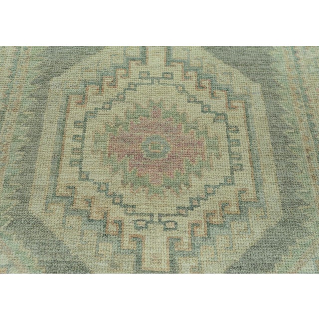 Turkish Turkish Oushak Rug 2'10" x 11' #19493 For Sale - Image 3 of 8