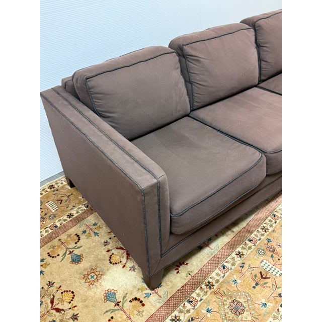 Mitchell Gold + Bob Williams Mitchell Gold + Bob Wiilliams Contrast Trim Sofa For Sale - Image 4 of 12