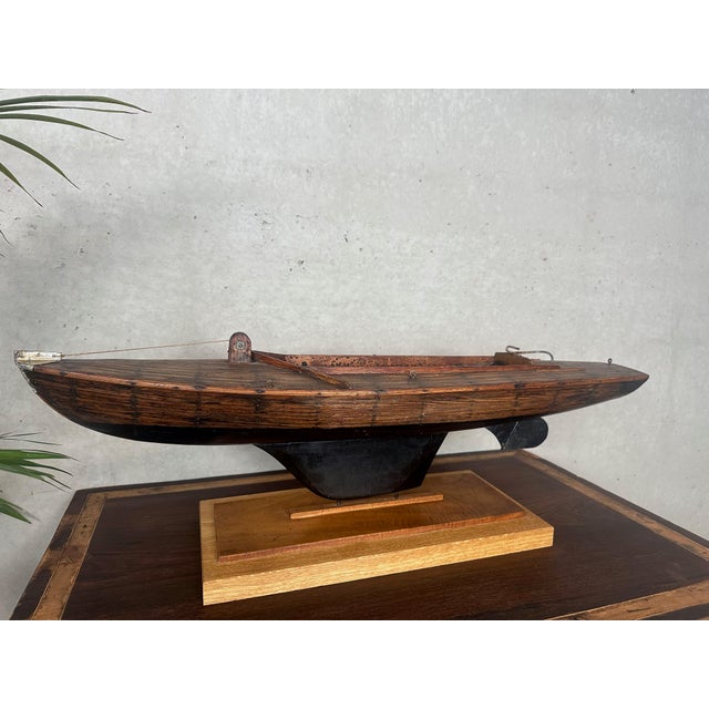 Antique Wooden Yacht, 1920s For Sale - Image 4 of 18