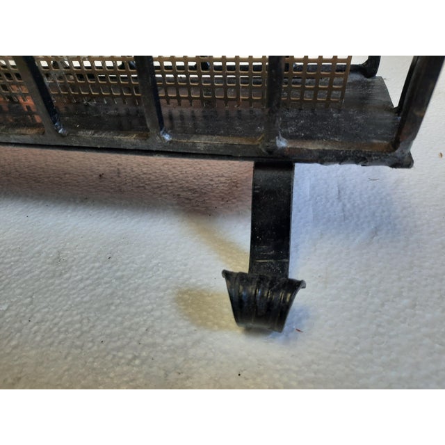 Vintage Wroth Iron Magazine Holder For Sale - Image 9 of 11