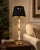 Onyx and Brass Column Table Lamp with Black Shade, 1950s For Sale - Image 3 of 10