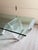 Transparent 1980s Modern Lucite Glass Wave Zig Zag Suspension Waterfall Acrylic Coffee Cocktail Table For Sale - Image 8 of 9