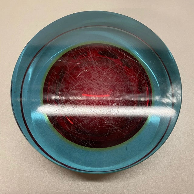 Extra Large Sommerso Murano Glass Bowl by Gino Cenedese for Cenedese Vetri, Italy, 1970s For Sale - Image 16 of 18