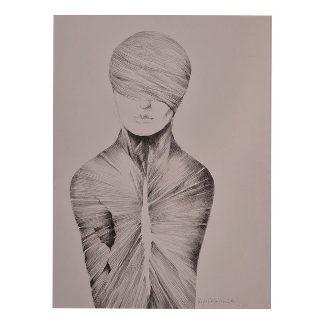 Rafal Kolinski, Faces, Portrait, 2026, Ink Drawing on Paper For Sale