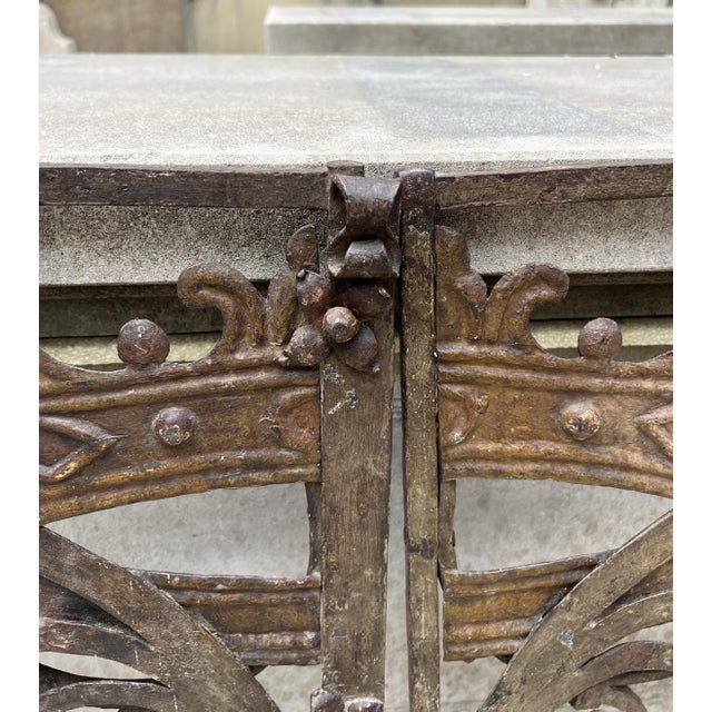 Metal Pair of 17th/18th Century Forged Iron Low Gates From Haute-Savoie, France For Sale - Image 7 of 18