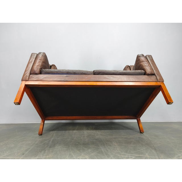 JK 922 Vagon Sofa in Buffalo Leather by Jørgen Kastholm, Denmark, 1960s For Sale - Image 13 of 14