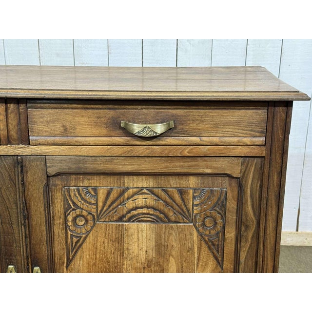 Art Deco Rustic Sideboard in Chestnut, 1930s For Sale - Image 4 of 15